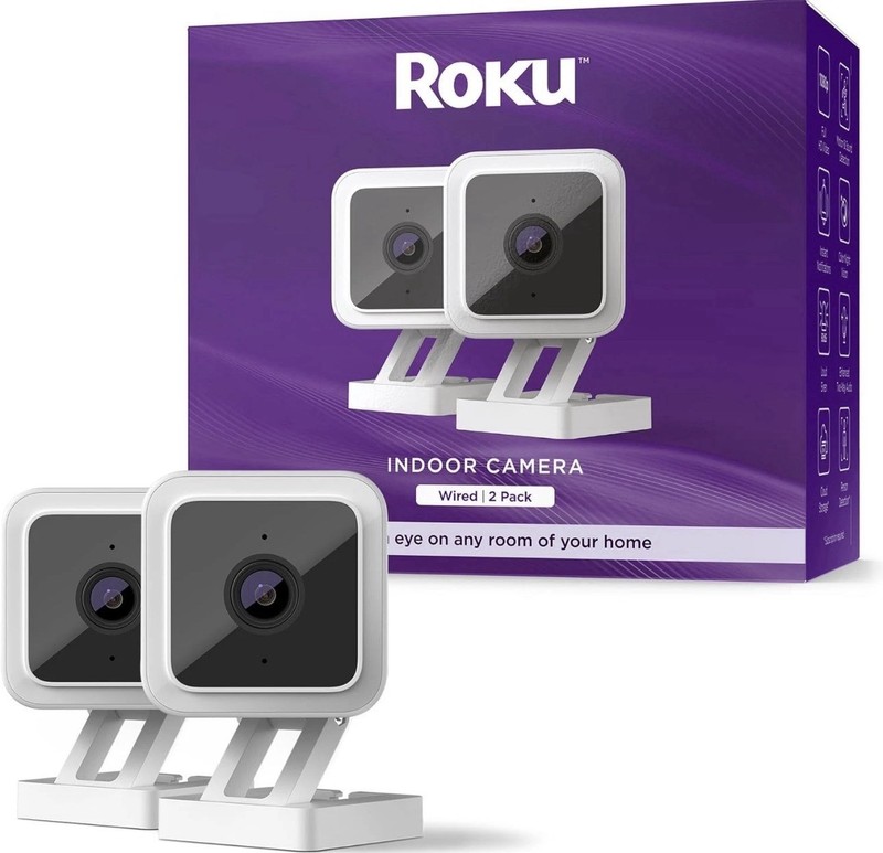 Roku Indoor Camera for Home Security, 2-Pack - Wired Security Camera with 1080p gallery