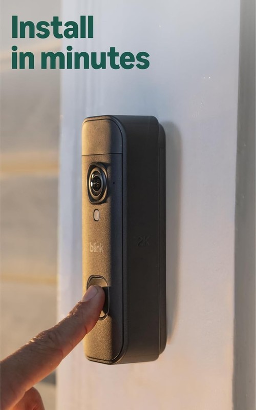 Blink - Battery Doorbell 2K+ (Add-On) Wireless video doorbell, 2K resolution. gallery