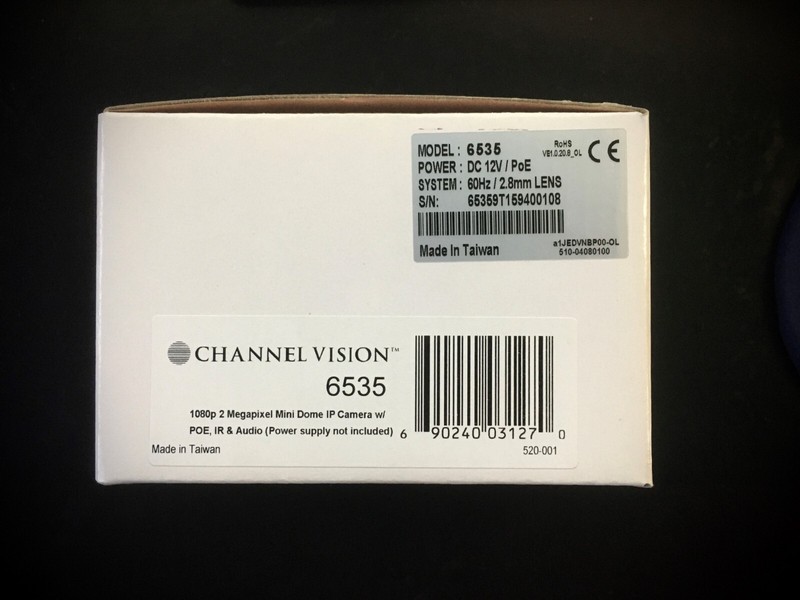 NEW Channel Vision 6535 2MP Mini IP Dome Camera w/ PoE & Audio (102-275) gallery