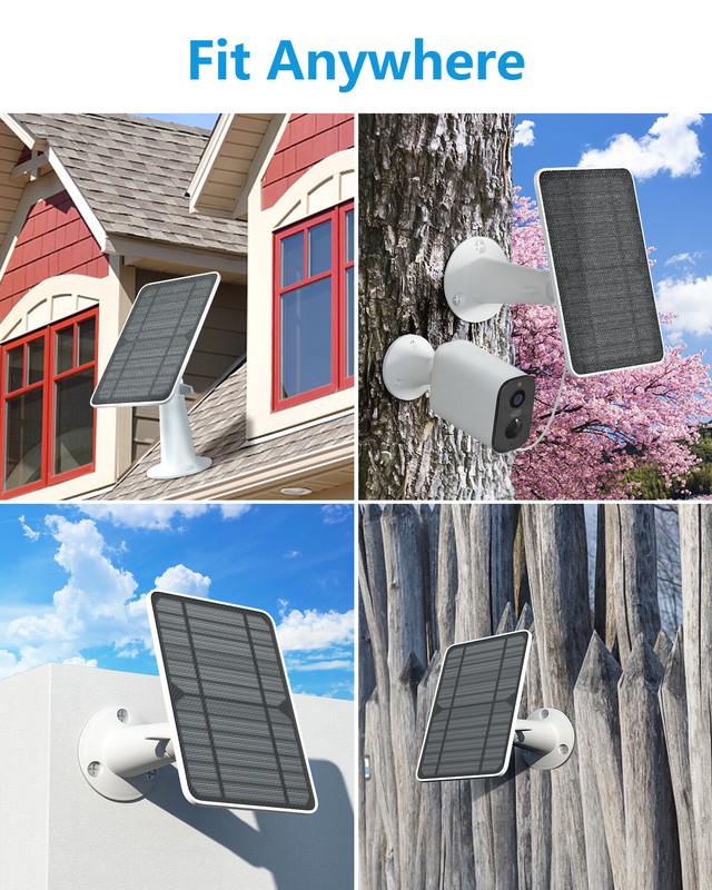 10W Waterproof 5V USB C Micro USB Wireless Security Camera Solar Panel Charger gallery