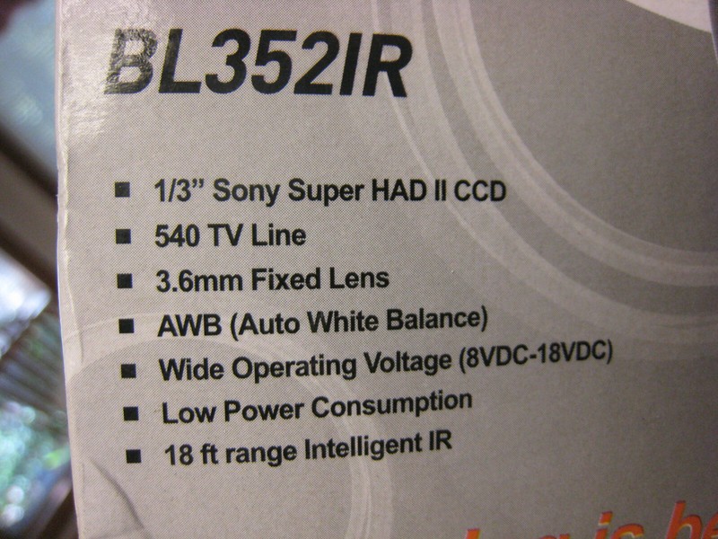 Brand New Digital Watchdog BL352IR Security Camera CCD 3.6MM