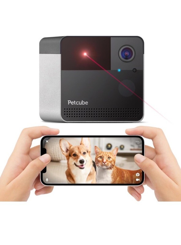 Play 2 Wi-Fi Pet Camera with Laser Toy for Cats & Dogs, 1080P HD Video, 160° …