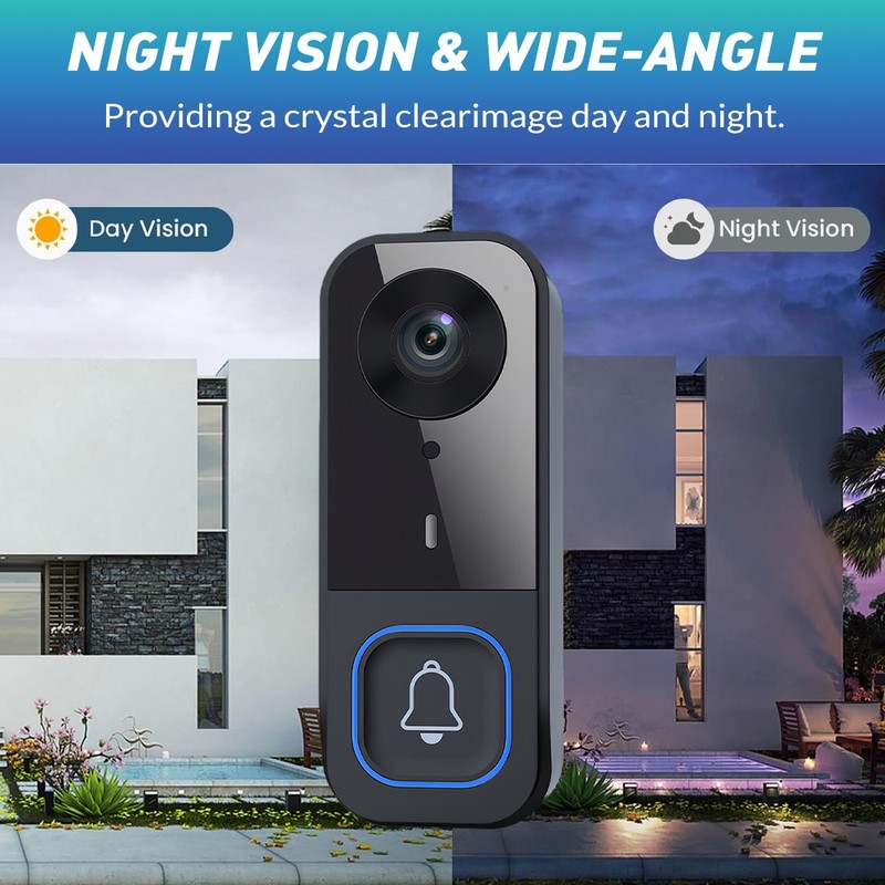 Smart Wireless 2.4G Doorbell Intercom Video Camera Door Bell Chime Security gallery