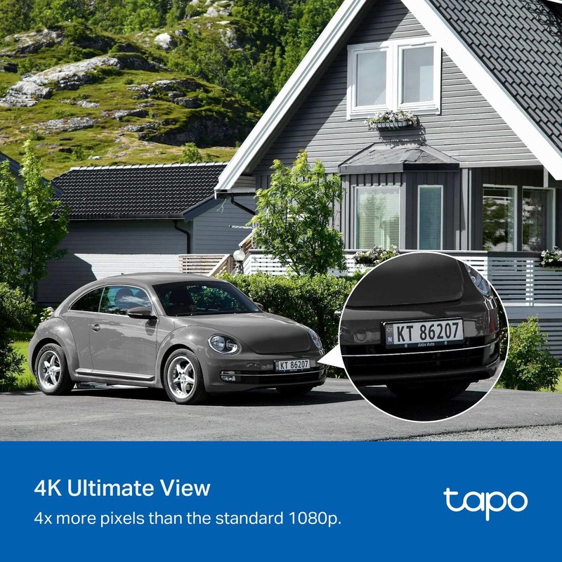 Tapo 4K Outdoor Camera Wireless, Battery Camera w/Solar Panel, 360° gallery