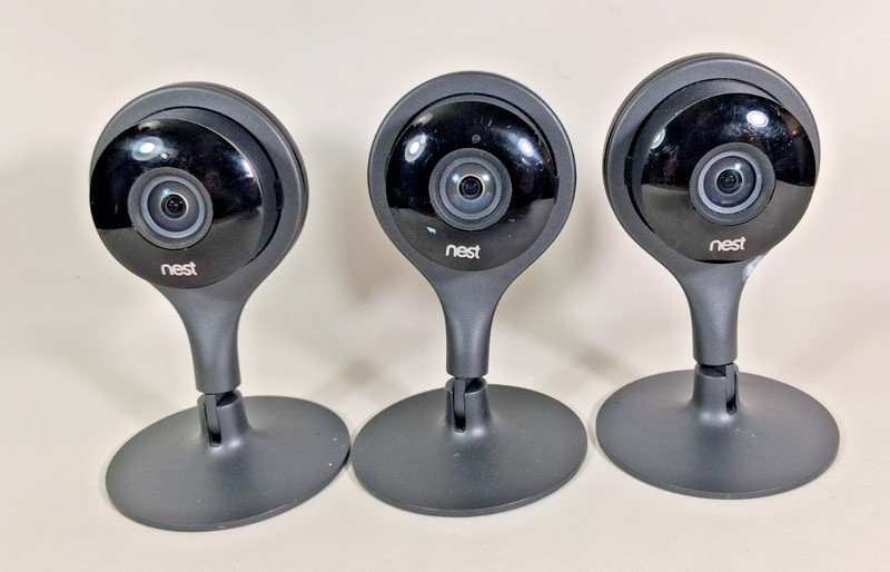 Lot of 3 Google Nest Cam Indoor Cameras 1st Gen A0005- Tested