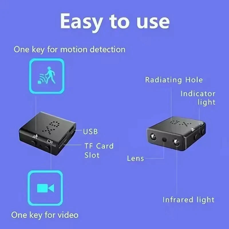 Mini Camera WiFi 1080P HD Home PIR DVR Camcorder Night Vision Home Security Cam gallery