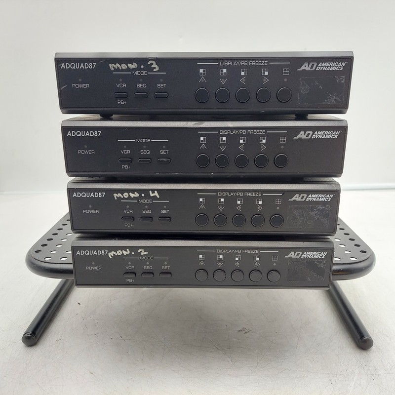 LOT OF 4 American Dynamics ADQUAD87 Channel CCTV Digital Surveillance gallery