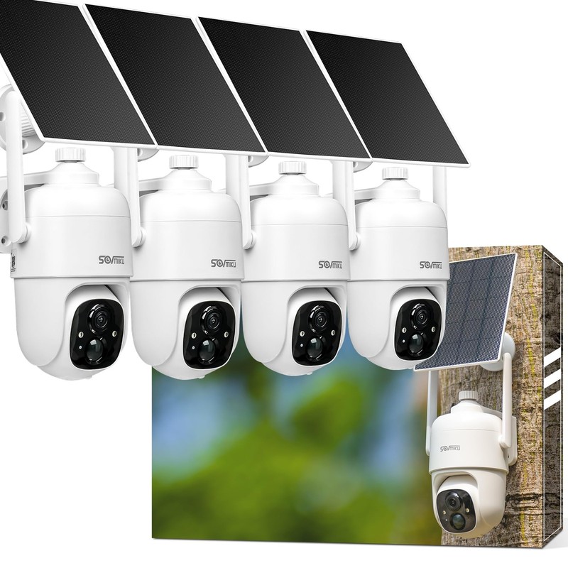 Vicohome 4CQ1 AI 2K Solar Security Camera Wireless Outdoor, Battery Powered,T…