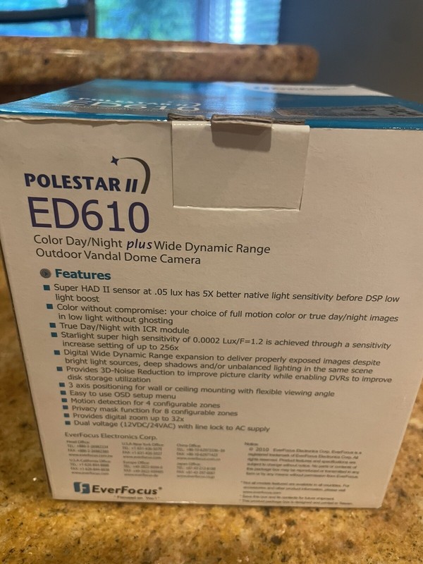 Lot Of 30!! Everfocus Polestar II ED610 Color Day/Night Wide Range Dome Camera gallery