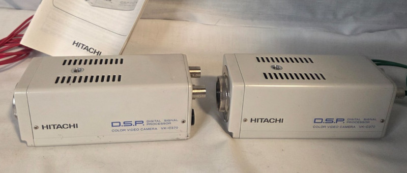 Lot of 2 Hitachi VK-C370 Color Video Camera CCTV Vintage Japan w/ Manual gallery