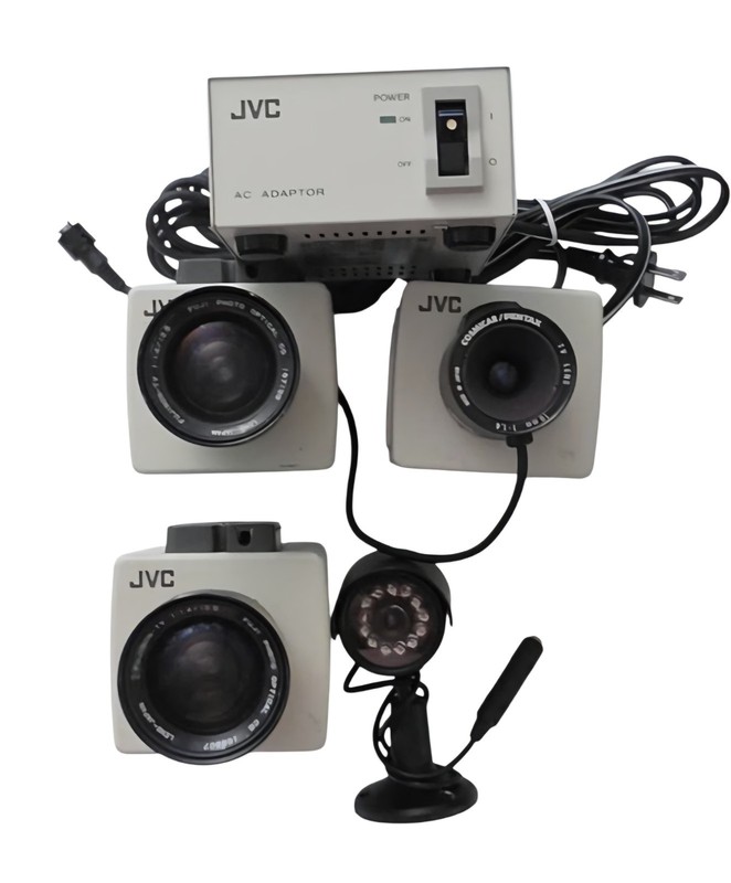 3-JVC TK-1070U Video Camera Heads w/Lens, 1 JVC AC Adapter, & 1 Astak Camera gallery