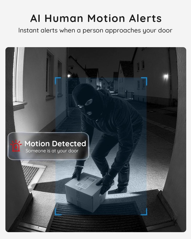 Wireless Video Doorbell Camera - 2K HD, 166° Wide Angle, Night Vision, Motion Al gallery