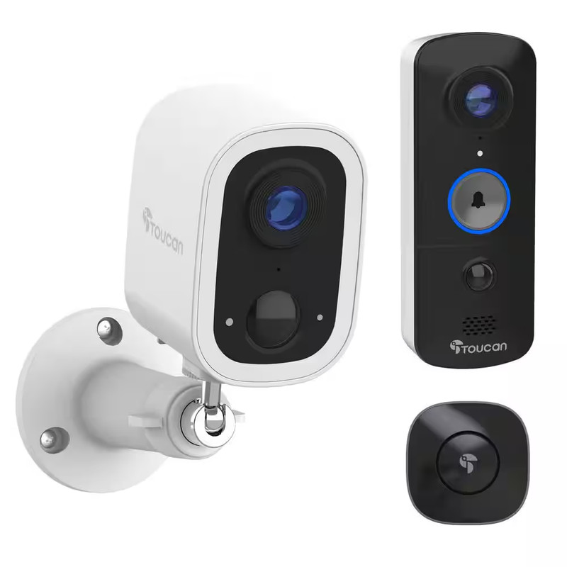 S4 Wireless Battery Operated Li-Ion 2K Security Camera with V3 Wireless 1080P Vi gallery
