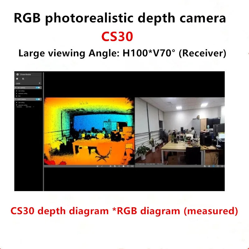 Photorealistic RGB+TOF Depth camera CS30 3D solid state lidar robot vision gallery