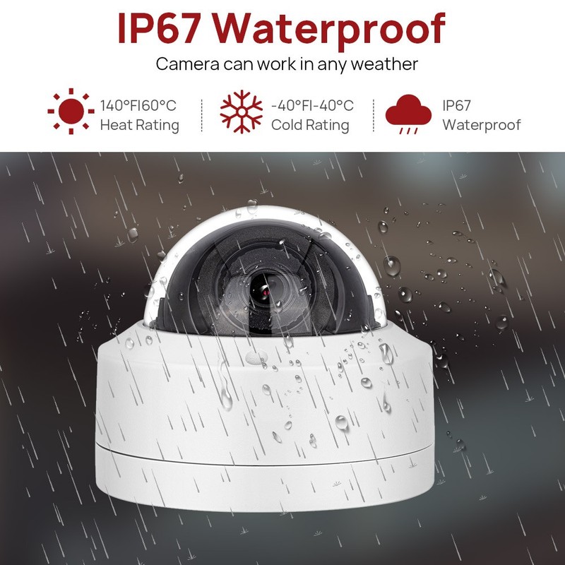 Vikylin 4K 8MP IR30 Dome IP Camera Human Vehicle Detection POE Mic Outdoor NDAA gallery