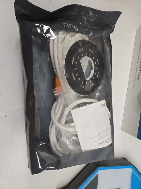 Ring Floodlight Cam Wired Plus **OPEN BOX** 1080p HD White/With Sign gallery