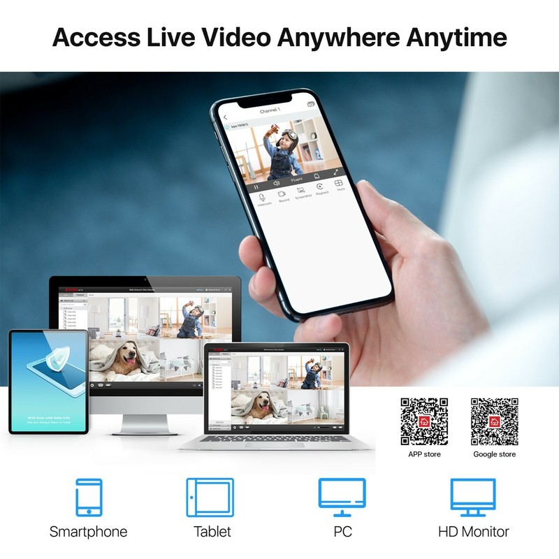 4 Camaras De Seguridad Wifi Exterior 1080P Inalambrica Con Vision Nocturna Video gallery