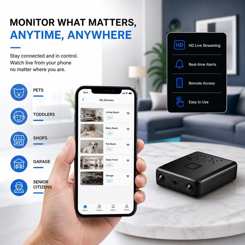 2026 Smart Mini WiFi Camera Wireless 1080P HD Night Cam w/Battery Home Security gallery
