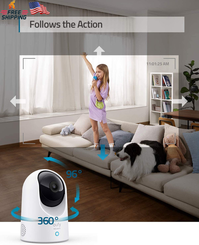 Eufy Security Indoor Cam E220 2-Cam Kit, 2K Security Indoor Camera Pan & Tilt, P gallery