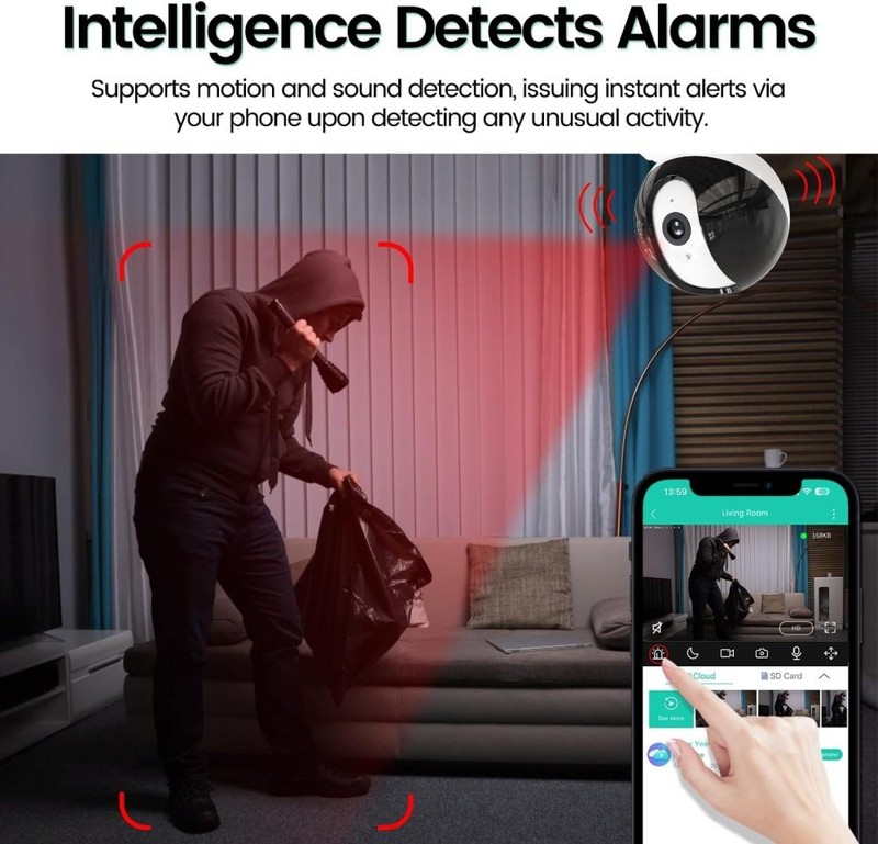 Pet Camera with 360° PTZ & Motion Tracking 1080P 2-Way Talk Night Vision gallery