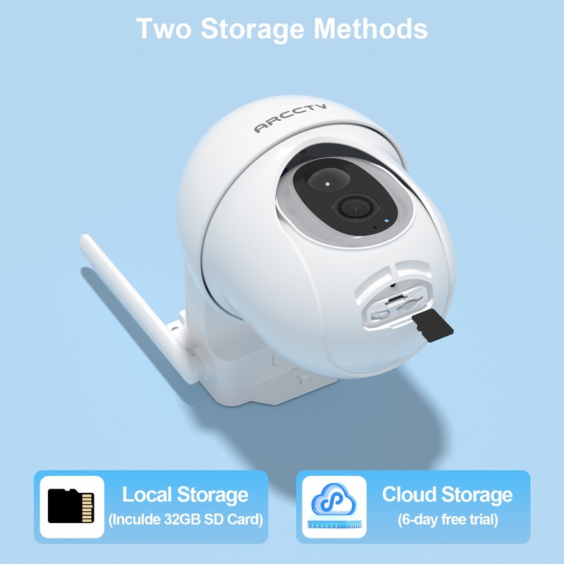 ARCCTV 4G LTE Cellular Security Camera Outdoor Solar Battery Pan/Tilt 2K No WiFi gallery