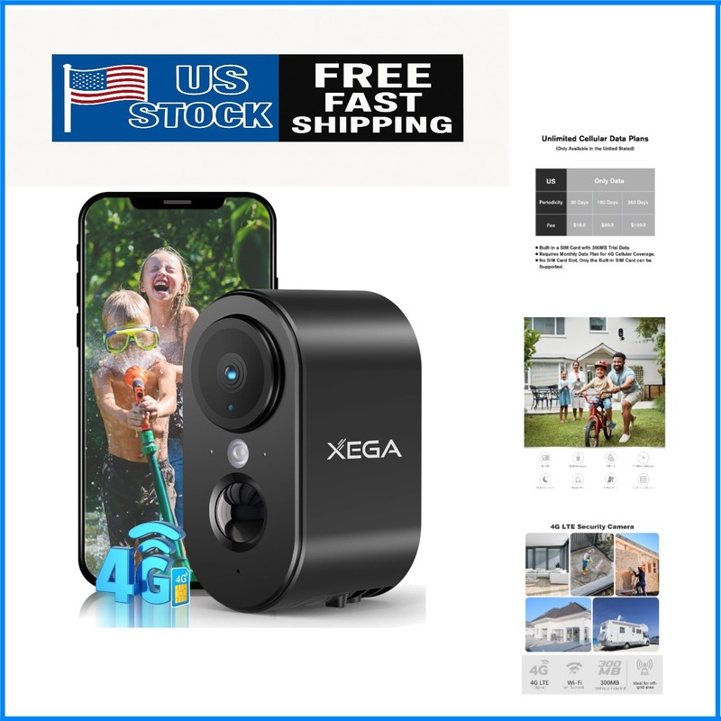 Weatherproof 4G Security Camera – 3MP Resolution, Easy QR Setup & Long Battery