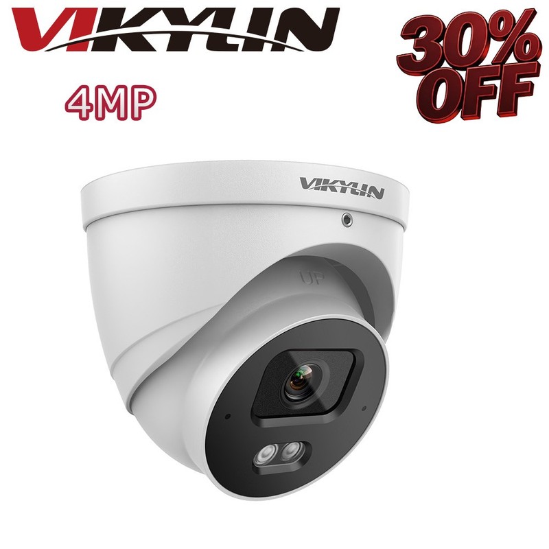 VIKYLIN Ethernet MIC Night version IR30M 4MP Security Network POE Camera Audio