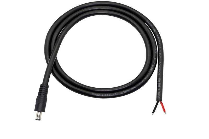 SHANFEILU DC Power Pigtails Cable 5.5mm x 2.5mm 100 centimeters, Black