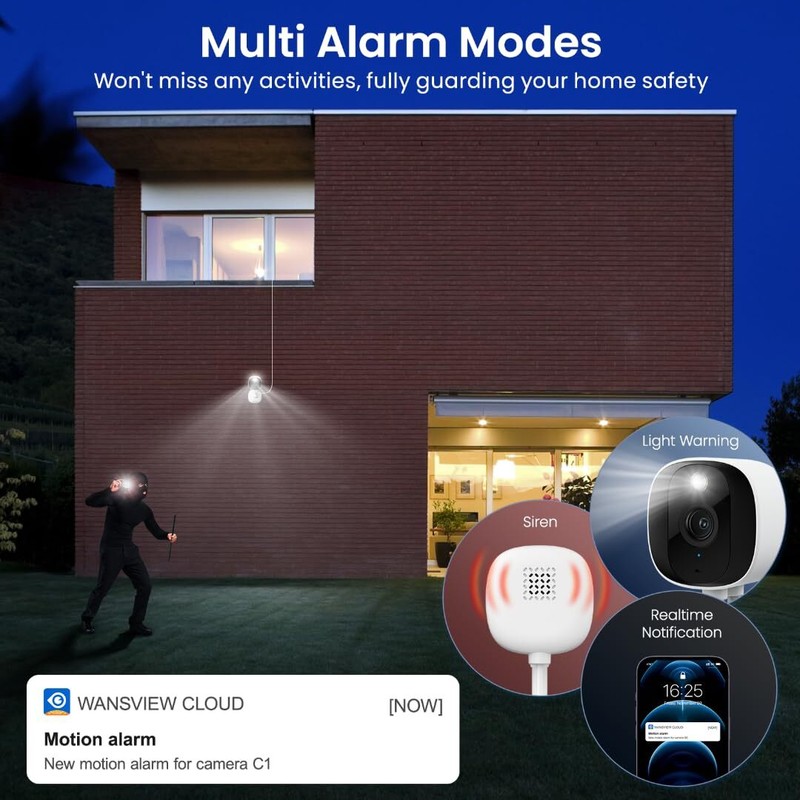 2K WiFi Home Security Cameras with Two-Way Talk Color Night Vision 4-Pack gallery