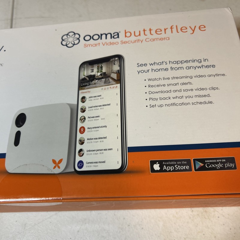 Ooma Butterfleye 1080p Wi-Fi Security Camera 3-Pack White - Brand New Sealed gallery
