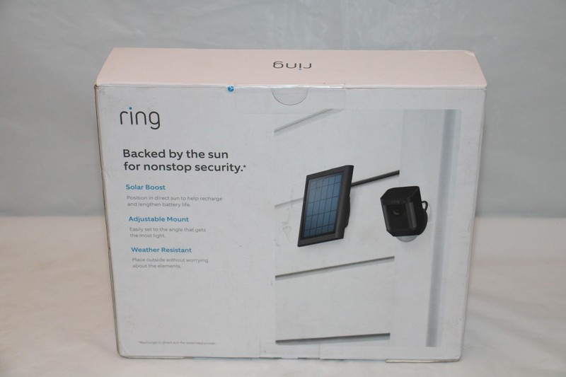 Ring Solar Panel Rechargeable Power for Select Ring Cameras BLACK “NEW SEALED”