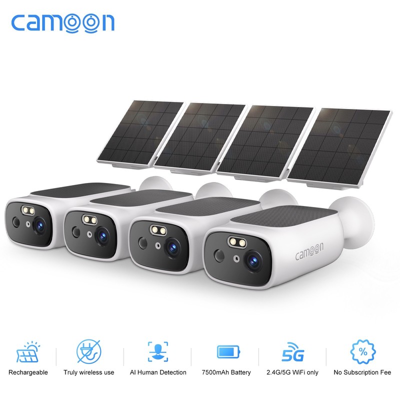Solar Camera Security Outdoor – 100% Wire-Free Security Cameras Wireless Outdoor