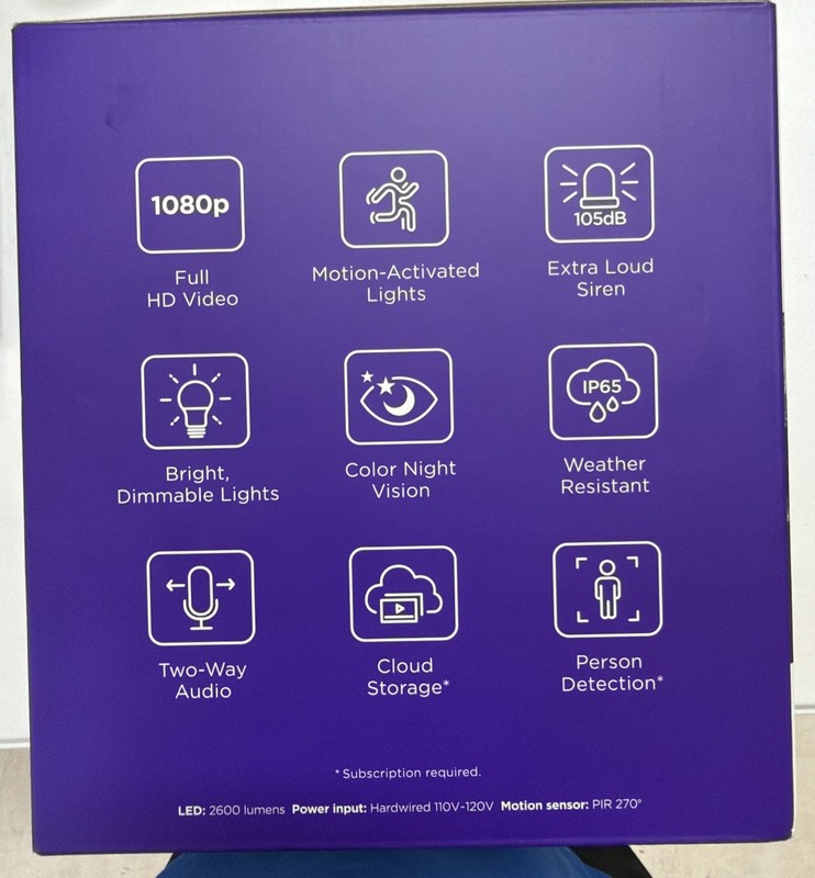 Roku Smart Home Floodlight Camera SE Wi-Fi Connected, Wired Surveillance Camera gallery