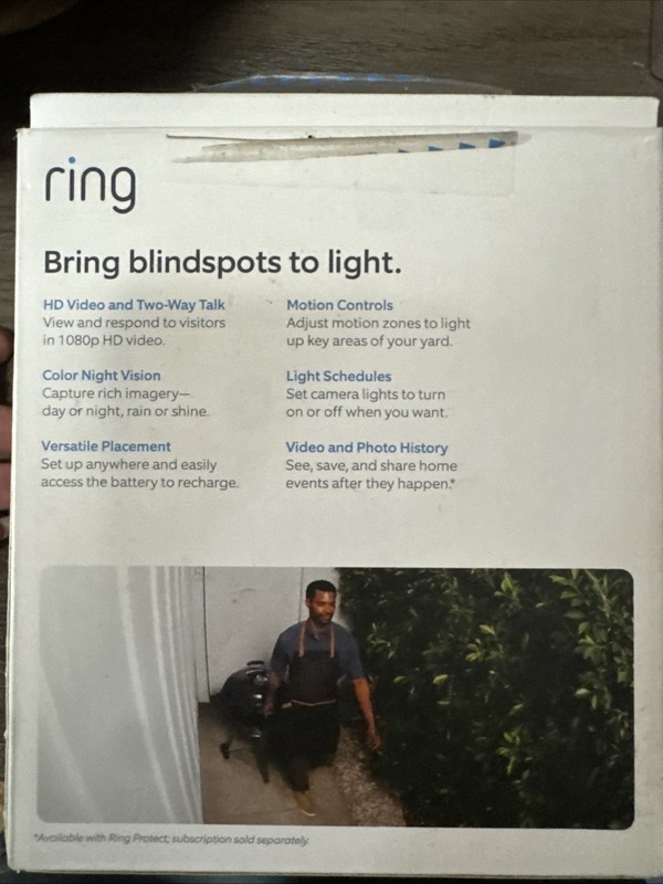 Ring Spotlight Cam Plus Battery Powered Outdoor Camera Lights and Siren White gallery