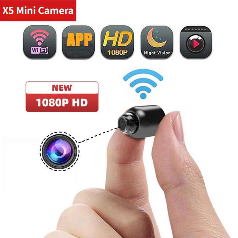 Mini Camara Oculta Espia De Seguridad WiFi 1080P HD Camaras Con Audio y Video