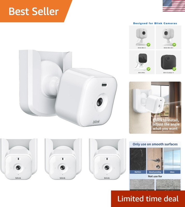 Versatile & Reliable Blink Mini Camera Mount Set – 3 Adhesive Holders Included