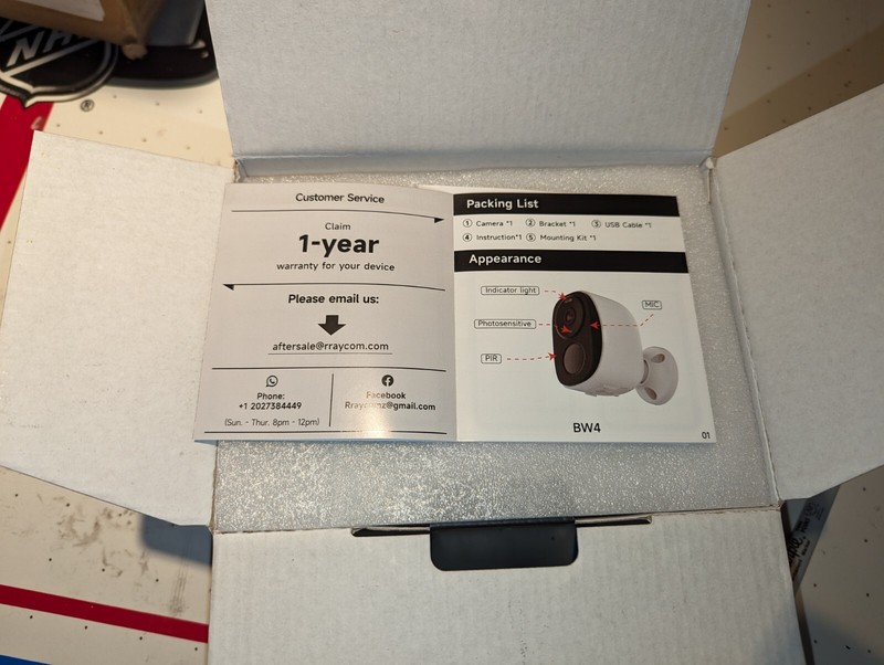 NEW Rraycom Security Camera Outdoor Wireless,2K Battery Powered, bw4s, black NIB gallery