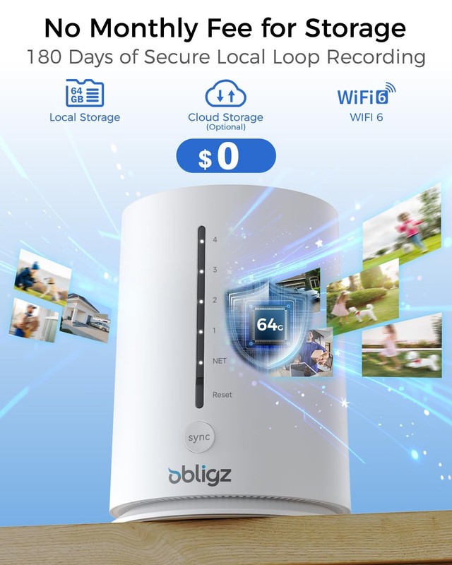 obligz Solar Security Cameras Wireless Outdoor, 4MP Cameras for Home Security... gallery