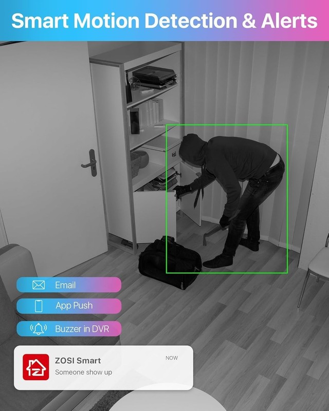 ZOSI 3K Lite Security Camera System 1TB AI Detection 8CH gallery
