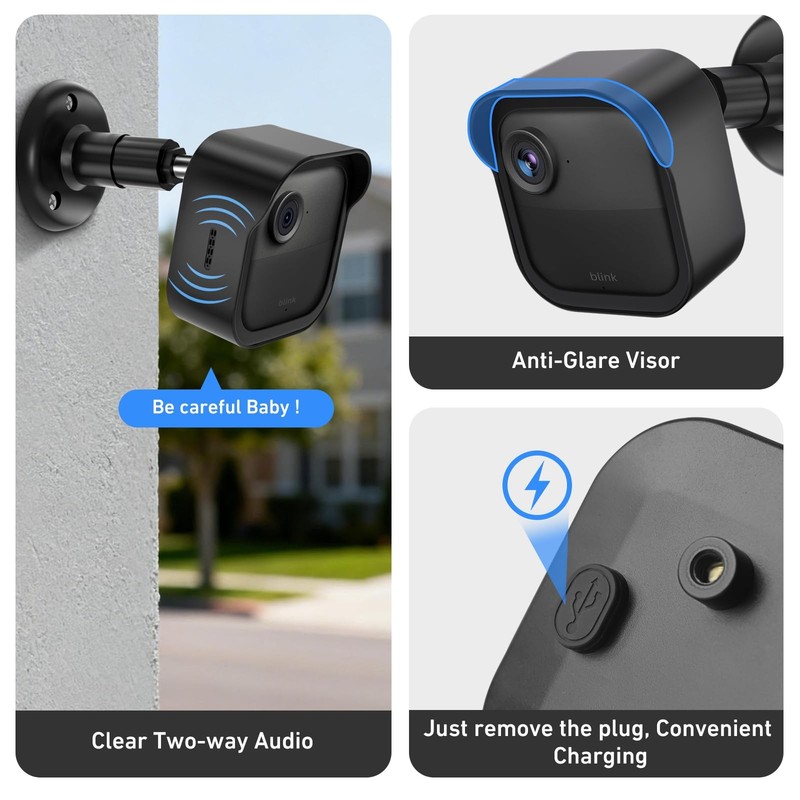 Blink Outdoor Camera Wall Mount Compatible with 2K+ & 4th Gen,3 Pack Weatherp... gallery
