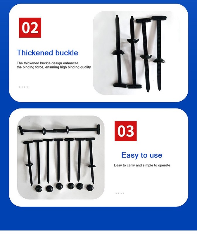 100 PCS Nylon Universal Cable Tie Buckle，Heavy Duty Self-Locking Zip Ties Holder gallery