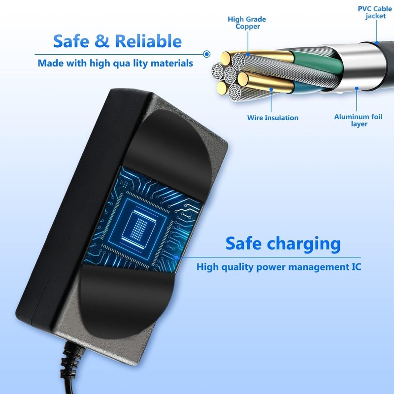 BXIZXD Security Camera Power Adapter 12V 5A 100V-240V AC to DC LED Power... gallery