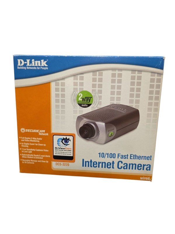 D-Link DCS-3220 SecuriCam 10/100 Ethernet 2-Way Audio Internet Camera Kit