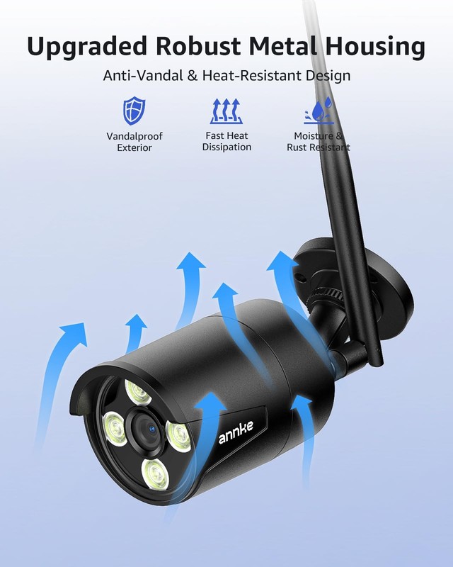 2-Pack Add-on System, 5MP Outdoor Wireless Bullet Cameras, Color Night Vision... gallery