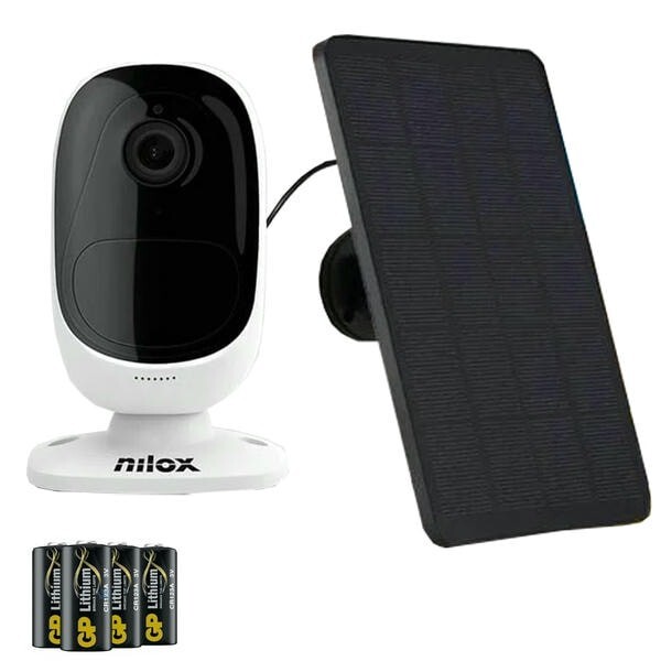 Nilox Smart Security Wifi Camera with Battery Operated Solar Panel with Audio
