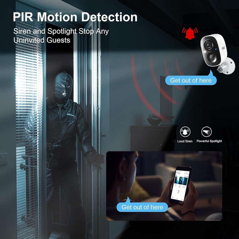 Waterproof Wireless Security Camera - 2K HD Night Vision, Easy Installation gallery