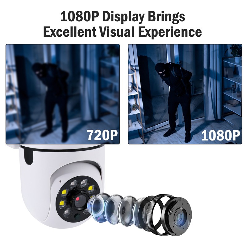 Wireless WiFi Security Camera System 2K Smart Out/Indoor Night Vision Wired Cam gallery