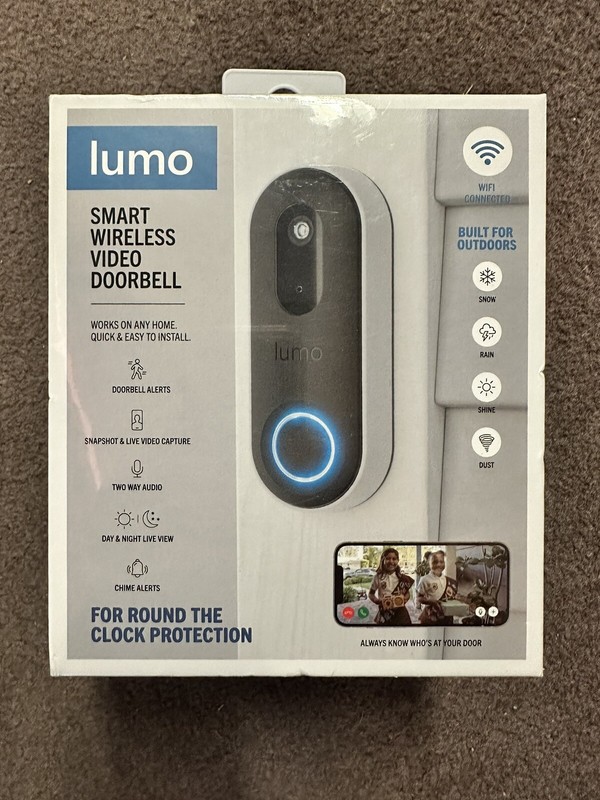 LUMO – Smart Wireless Video Doorbell & Chime / Wi-Fi Connected **SEALED**