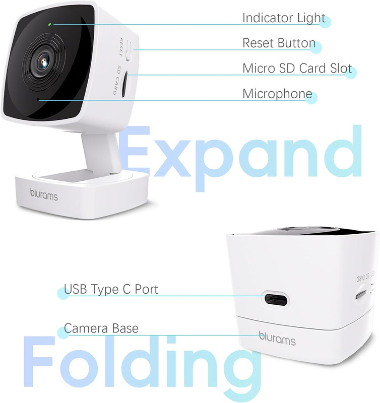 Cameras for Home Security 5Ghz, 2K Indoor Camera, Pet Camera with Phone App, AI gallery