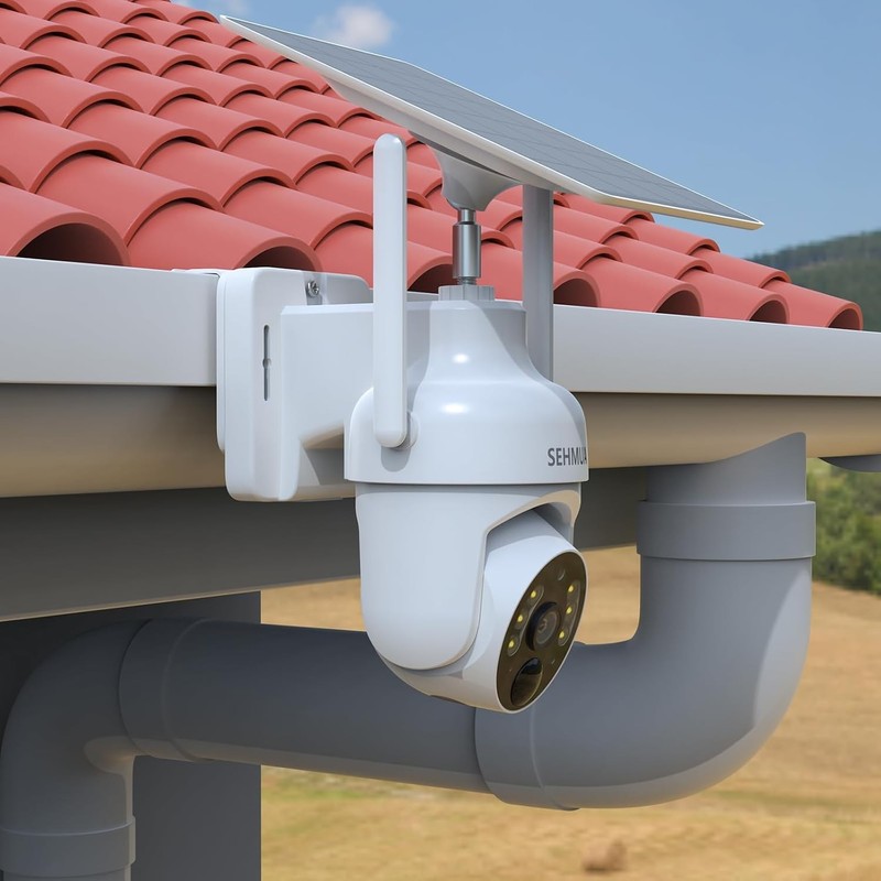 Durable White Gutter Mount Designed for SEHMUA RBX-S73 Solar Security Cameras gallery